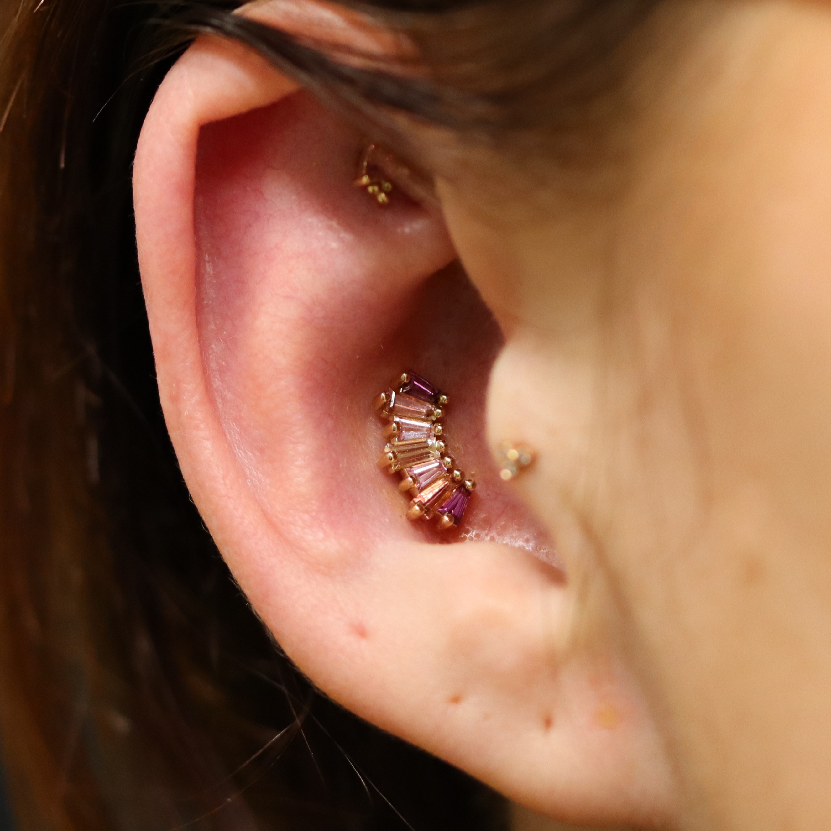 Conch piercing with jewellery from BVLA