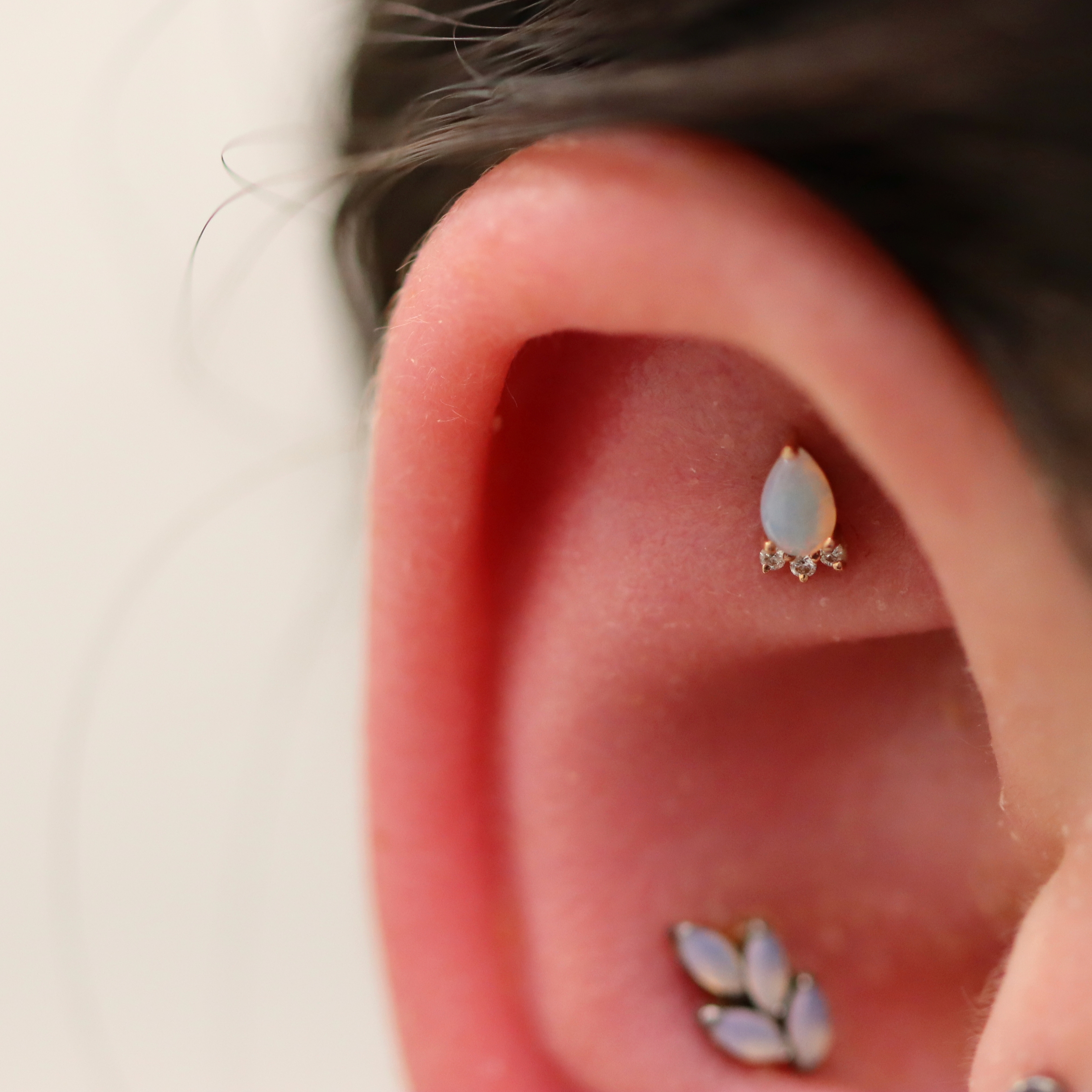 Faux rook piercing with jewellery from Modern Mood